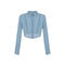Camicia Donna cropped traforata Carta da zucchero Elisabetta Franchi- Francavilla Moda